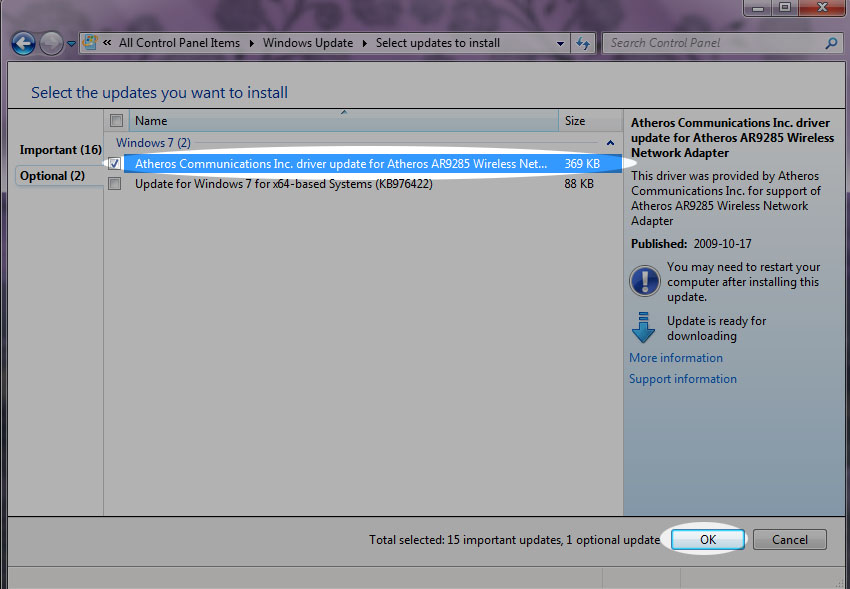 hp wifi driver for windows 7